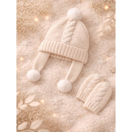 SET GORRO + MANOPLAS MAYORAL REF 9433 BEIGE