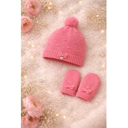 SET GORRO OREJITAS Y MANOPLAS MAYORAL REF 9438 BLOSSOM