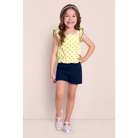 CONJUNTO MILON NIÑA REF 14099 AMARILLO