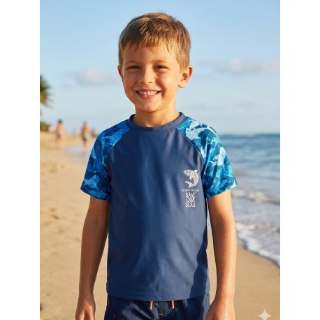 CAMISETA NIÑO MANGA CORTA PROTECTORA DE RAYOS UV LOSAN REF 015-1033AL