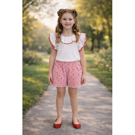 CONJUNTO MILON NIÑA REF 14960 ROJO