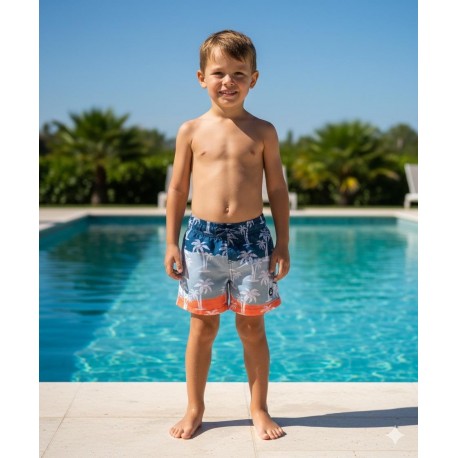 BERMUDA PLAYERA NIÑO REF 315-4014 NARANJA