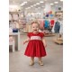 VESTIDO BORDINO NIÑA REF 6202 ROJO