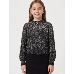 BLUSA ESTAMPADA NIÑA REF 7171 NEGRO