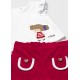 CONJUNTO X4 PIEZAS NIÑA REF 1643 ROJO