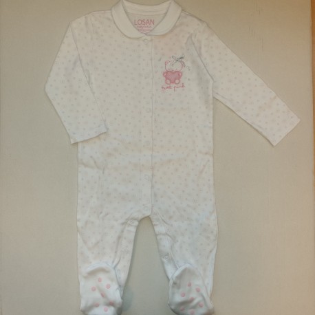PIJAMA BLANCA NIÑA BABY LOSAN 01W-P002AL