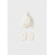 SET GORRO OREJITAS Y MANOPLAS MAYORAL REF 9438  CRUDO