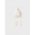 SET GORRO Y MANOPLAS MAYORAL REF 9435 CRUDO