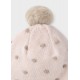 SET GORRO OREJITAS Y MANOPLAS MAYORAL REF 9438  ROSA SUAVE