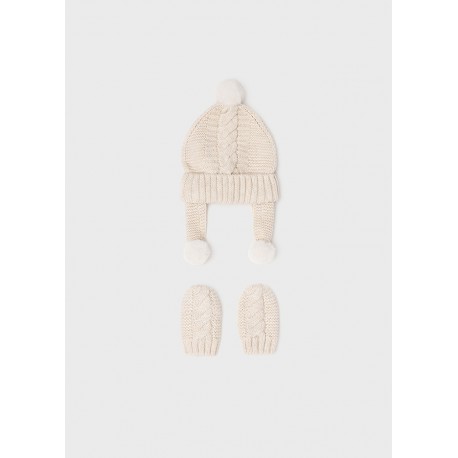 SET GORRO + MANOPLAS MAYORAL REF 9433 BEIGE