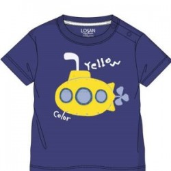 CAMISETA AZUL CON PARCHES BABY NIÑO LOSAN REF 117-1204AL