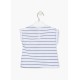 CAMISETA RAYAS BLANCA BABY NIÑA LOSAN REF 118-1205