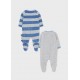 SET X2 DE PIJAMAS DINOSAURIO AZUL RECIEN NACIDO MAYORAL REF 2683