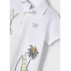 MAYORAL POLO MANGA CORTA GRAFICA NIÑO REF 3109 BLANCO
