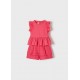 CONJUNTO BERMUDA PERFORADO BEBÉ NIÑA REF 1246 FUCSIA