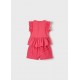CONJUNTO BERMUDA PERFORADO BEBÉ NIÑA REF 1246 FUCSIA
