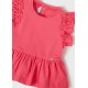 CONJUNTO BERMUDA PERFORADO BEBÉ NIÑA REF 1246 FUCSIA