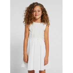 MAYORAL VESTIDO COMBINADO CHICA REF 6956 CRUDO