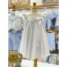 VESTIDO EN OJALILLO REF 30009-22 BLANCO