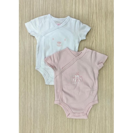 LOSAN PACKX2 BODYS NIÑA REF 21V-R001AL ROSADO