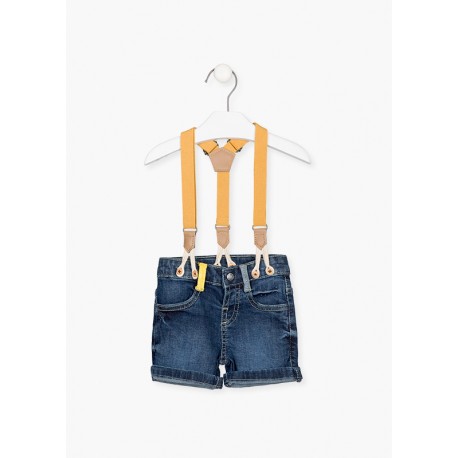 BERMUDA CON CARGERAS LOSAN BABY REF 217-9006 DENIM