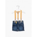 BERMUDA CON CARGERAS LOSAN BABY REF 217-9006 DENIM
