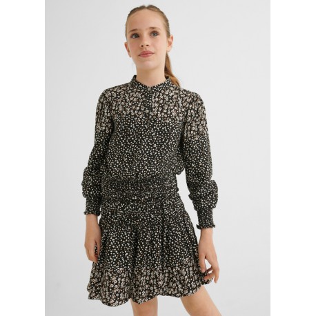 BLUSA ESTAMPADA NIÑA REF 7171 NEGRO
