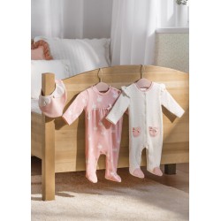 SET X 2 PELELES Y BABERO REF 2609 ROSA BABY