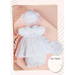 VESTIDO NIÑA REF 5846 BLANCO