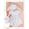VESTIDO BORDINO NIÑA REF 5849 BLANCO