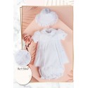 VESTIDO BORDINO NIÑA REF 5847 BLANCO