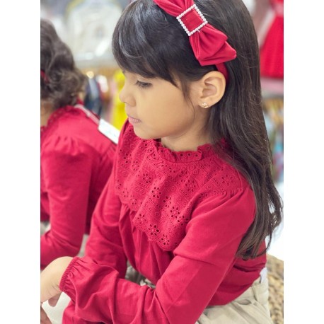 CAMISETA NIÑA REF 4027 ROJO