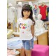 LOSAN BLUSA NIÑA REF 116-1008AL BLANCO