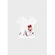 CAMISETA NIÑA REF 1004 BLANCO-ROJO