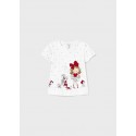 CAMISETA NIÑA REF 1004 BLANCO-ROJO