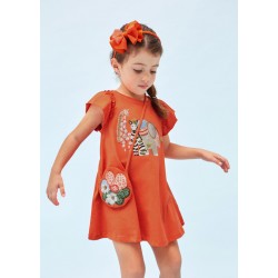 VESTIDO MINI NIÑA REF 3947 NARANJA