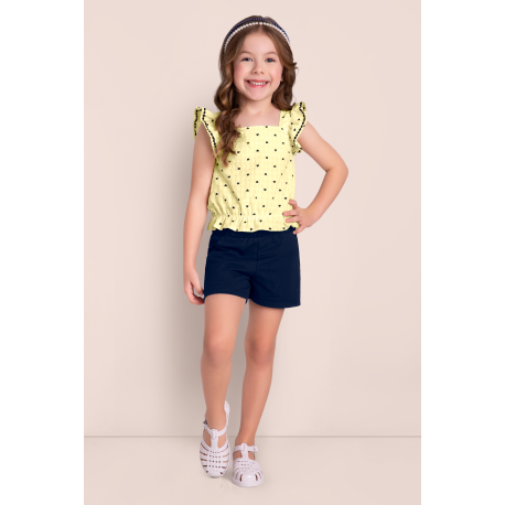 CONJUNTO MILON NIÑA REF 14099 AMARILLO