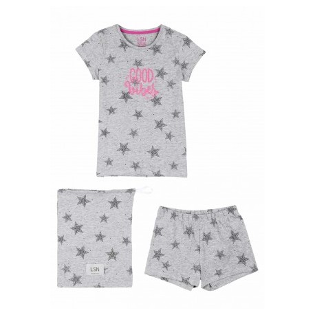 PIJAMA JUNIOR NIÑA REF 21G-P002AL GRIS