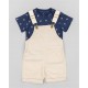 BRAGA + CAMISETA ZIPPY REF 23009 AZUL-BEIGE