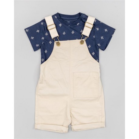 BRAGA + CAMISETA ZIPPY REF 23009 AZUL-BEIGE