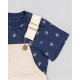 BRAGA + CAMISETA ZIPPY REF 23009 AZUL-BEIGE
