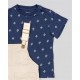BRAGA + CAMISETA ZIPPY REF 23009 AZUL-BEIGE