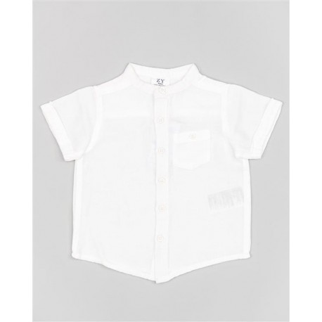 CAMISA MANGA CORTA REF 23019 BLANCA