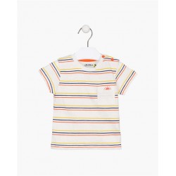 CAMISETA BABY NIÑO REF 317-1025 CRUDO-RAYAS