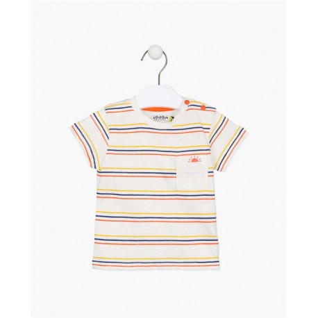 CAMISETA BABY NIÑO REF 317-1025 CRUDO-RAYAS