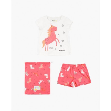 PIJAMA NIÑA REF 316-P000 CRUDO-FRESA