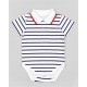 BODY BABY NIÑO REF 23004 BLANCO RAYAS