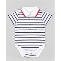 BODY BABY NIÑO REF 23004 BLANCO RAYAS