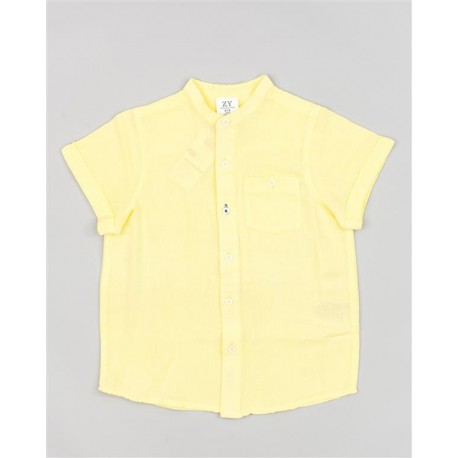 CAMISA EN LINO NIÑO REF 23013 AMARILLO