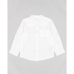 CAMISA EN LINO REF 23019 BLANCO